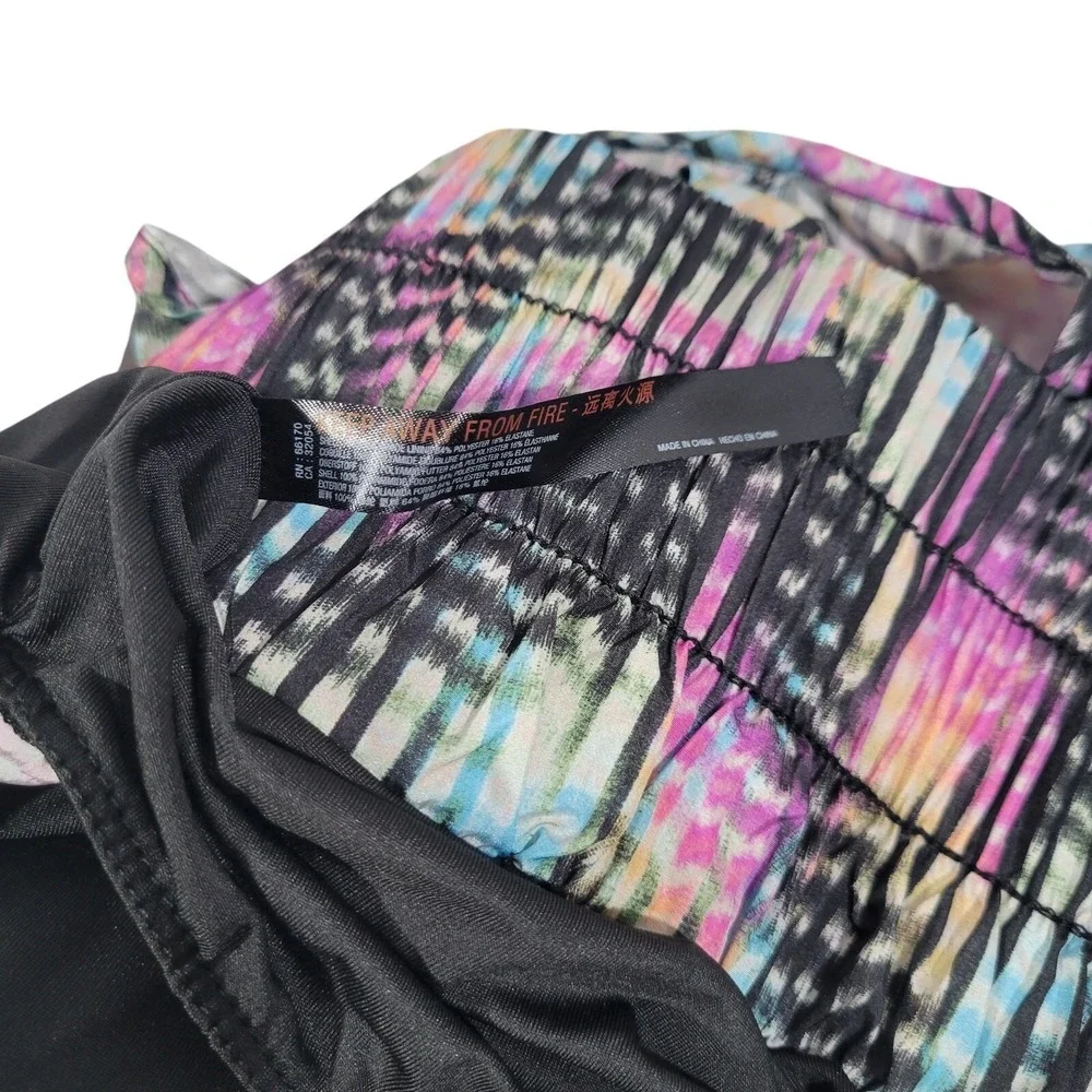 Free People‎ Athletic Shorts High Rise Printed Pull-On Euphoria Print Size L